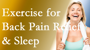 Wilson Family Chiropractic shares new research about the benefit of exercise for back pain relief and sleep. 