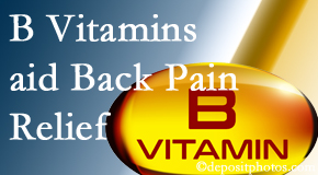 Wilson Family Chiropractic may include B vitamins in the Millville chiropractic treatment plan of back pain sufferers. 