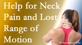 Wilson Family Chiropractic helps neck pain patients with limited spinal range of motion find relief of pain and restored motion.