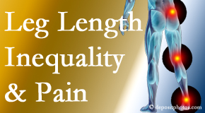 Wilson Family Chiropractic checks for leg length inequality as it is related to back, hip and knee pain issues.