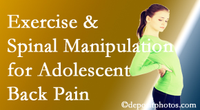 Wilson Family Chiropractic uses Millville chiropractic and exercise to help back pain in adolescents. 