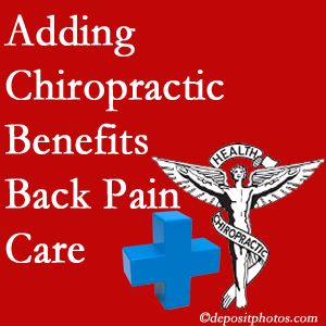 Added Millville chiropractic to back pain care plans helps back pain sufferers. 