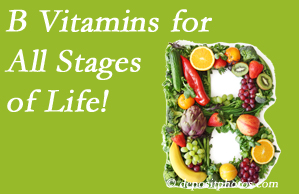  Wilson Family Chiropractic suggests a check of your B vitamin status for overall health throughout life. 