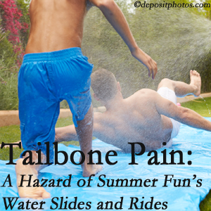 Wilson Family Chiropractic uses chiropractic manipulation to ease tailbone pain after a Millville water ride or water slide injury to the coccyx.