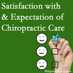 Millville chiropractic care provides patient satisfaction and meets patient expectations of pain relief.