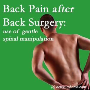 picture of a Millville spinal manipulation for back pain after back surgery