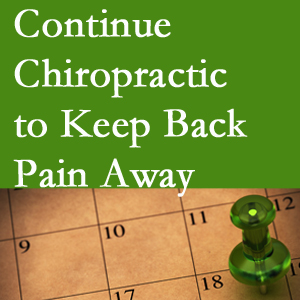 Continued Millville chiropractic care helps keep back pain away.