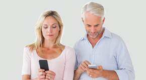 Millville couple using smartphones