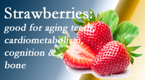 Wilson Family Chiropractic presents recent studies about the benefits of strawberries for aging teeth, bone, cognition and cardiometabolism.