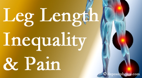 Wilson Family Chiropractic checks for leg length inequality as it is related to back, hip and knee pain issues.