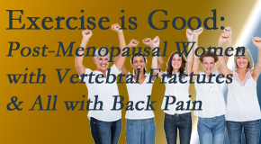 Wilson Family Chiropractic encourages simple yet enjoyable exercises for post-menopausal women with vertebral fractures and back pain sufferers. 