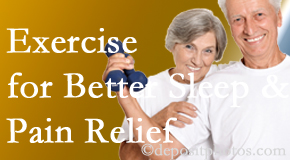 Wilson Family Chiropractic incorporates the recommendation to exercise into its treatment plans for chronic back pain sufferers as it improves sleep and pain relief.