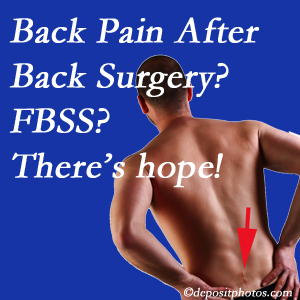 Millville chiropractic care offers a treatment plan for relieving post-back surgery continued pain (FBSS or failed back surgery syndrome).