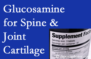 Millville chiropractic nutritional support encourages glucosamine for joint and spine cartilage health and potential regeneration. 