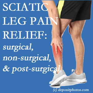 The Millville chiropractic relieving treatment for sciatic leg pain works non-surgically and post-surgically for many sufferers.