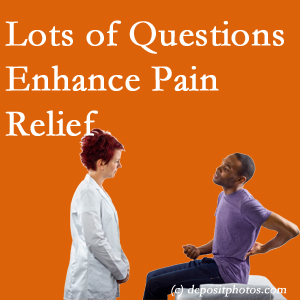 The Millville chiropractic back pain treatment plan is guided by patient feedback on how their pain is.