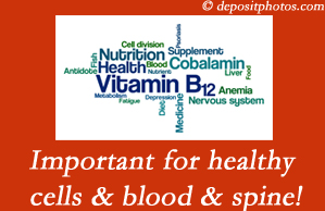 Millville chiropractic care may include checking the level of vitamin B12 since it may influence back pain relief.